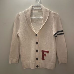 Abercrombie & Fitch Wool-Blend 3/4 Sleeve Sweater Cardigan